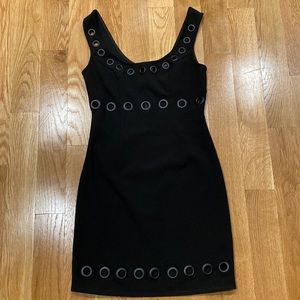 Topshop black dress eyelet detail